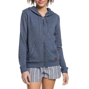 Roxy  gray  Zip-Up Hoodie